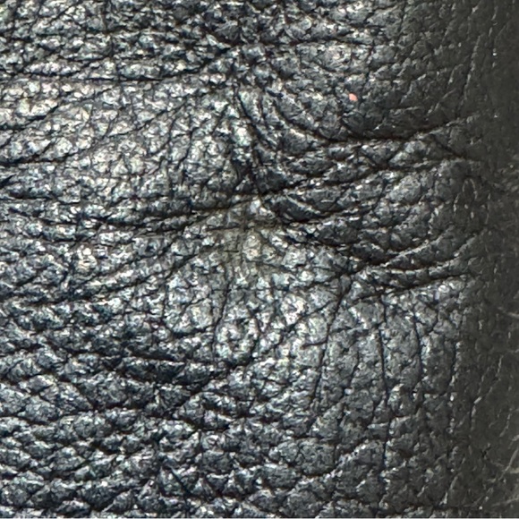 Coach Mickie Blue Metallic Leather Purse Wristlet EUC - Picture 5 of 11